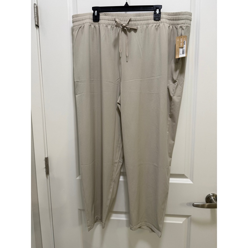 Eddie Bauer Departure Tie Front Ankle Pants Pumice XXL UPF 50+ Beige New